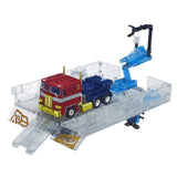 Transformers Year of the Horse Platinum Edition Thrilling 30 number 12 Masterpiece MP-10 Optimus Prime Clear Trailer Open