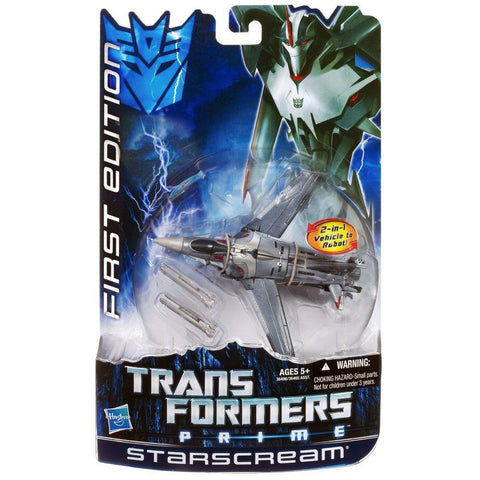 Transformers Prime FIrst Edition Deluxe Starscream Hasbro USA Box Package Front Second Run