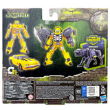 Transformers Rise of the Beasts ROTB Beast Allaince Bumblebee Snarlsaber combiner 2-pack box package back