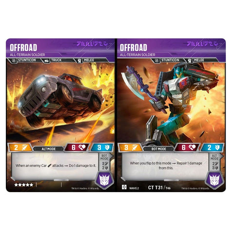 Transformers TCG Card game Offroad All-Terrain Soldier Combiner
