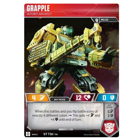 Transformers TCG Card Game Wave 2 Grapple Autobot Architect Robot