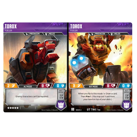 Transformers TCG Card Game Torox Fueler Predacon combiner