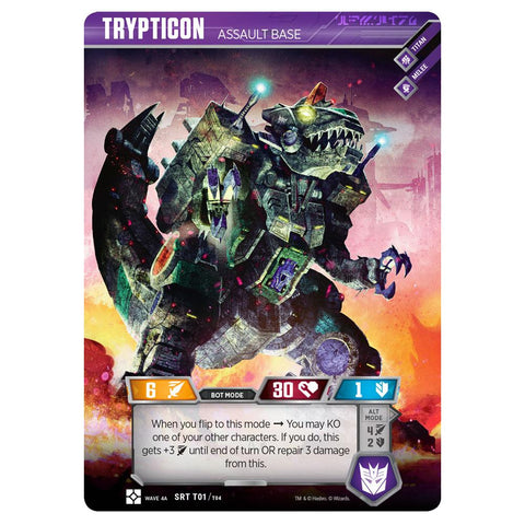 Transformers TCG Card Game Trypticon Assault Base Robot Titan