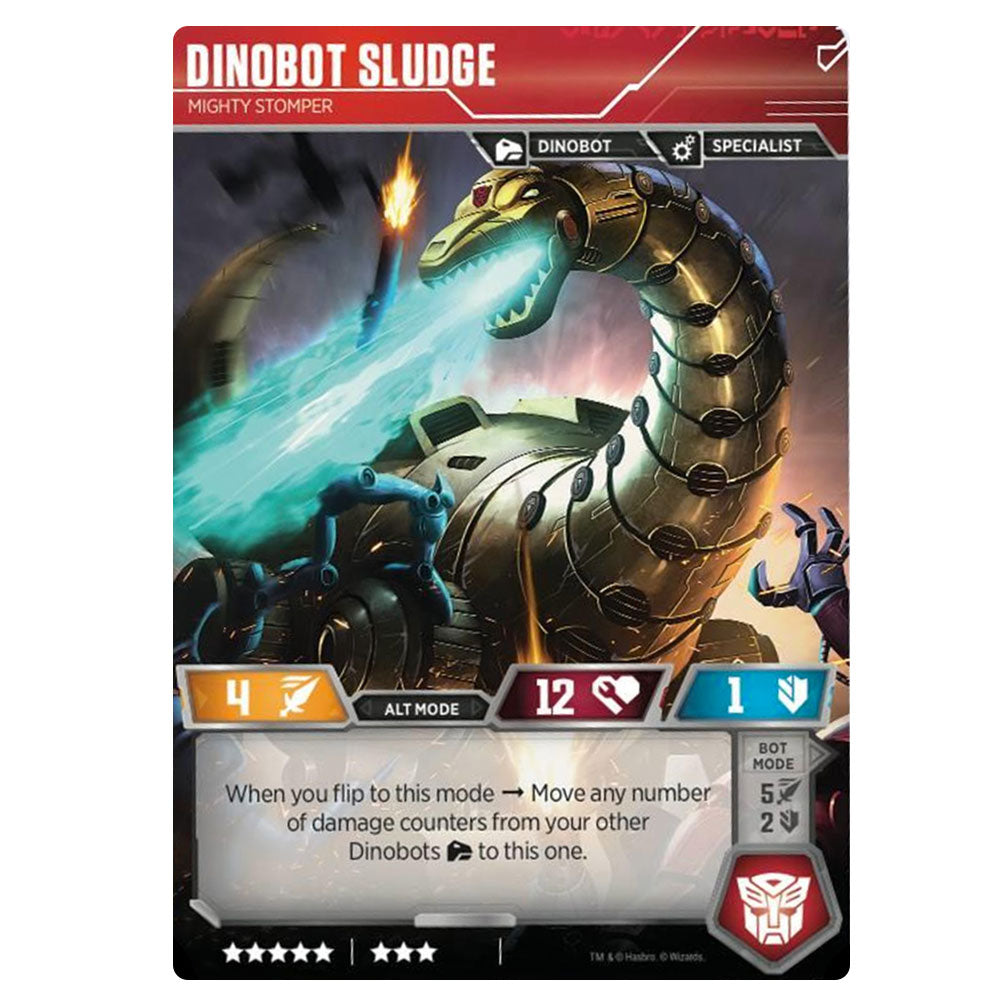 Transformers TCG Dinobot Sludge Mighty Stomper - Character Card Transformers TCG Dinobot Sludge Mighty Stomper - Character Card