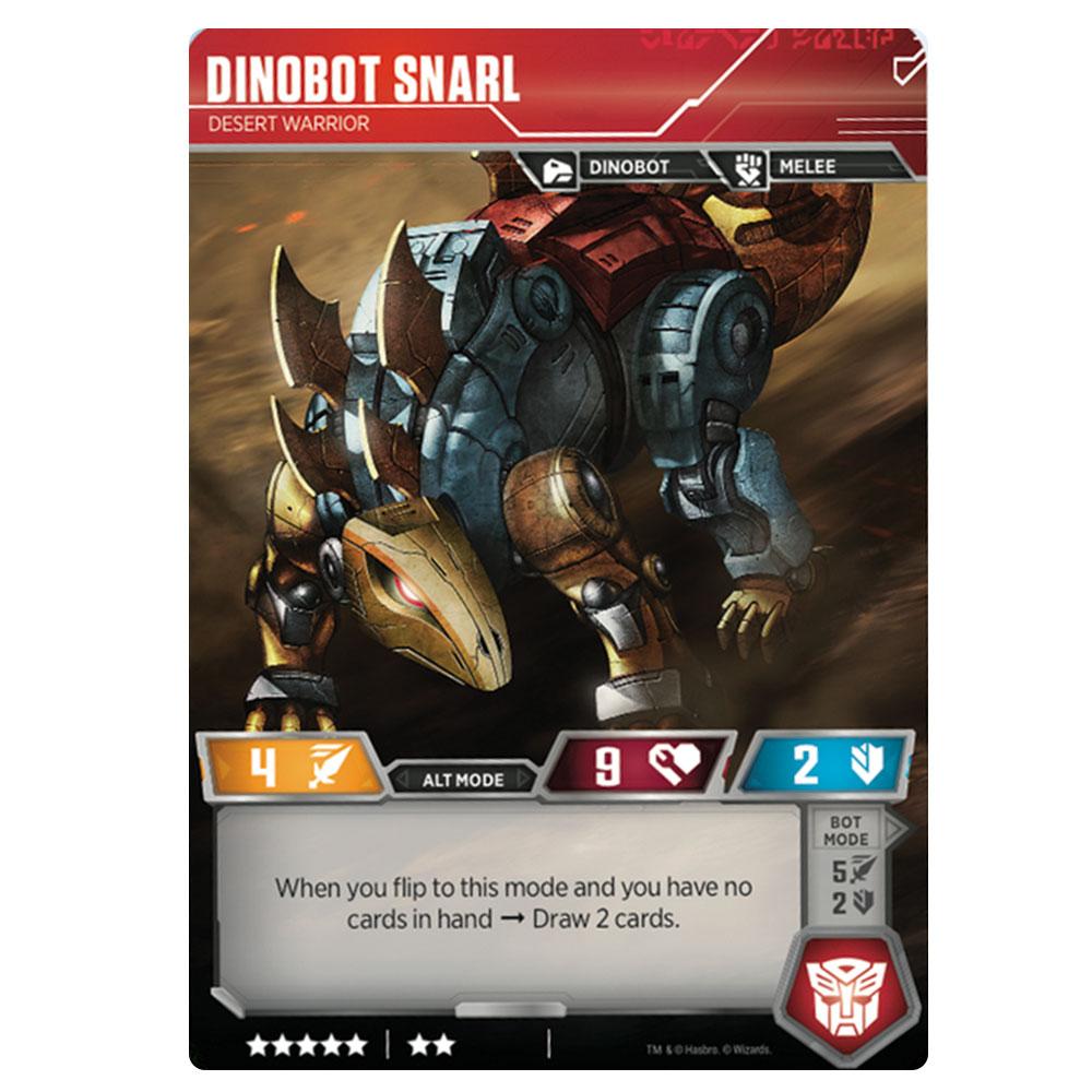 Transformers TCG Dinobot Snarl Desert Warrior - Character Card Transformers TCG Dinobot Snarl Desert Warrior - Character Card