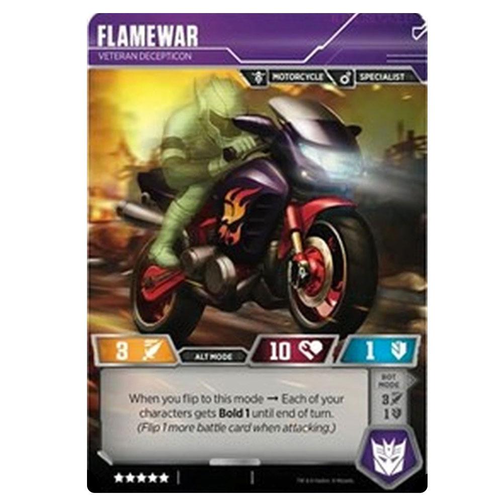 Transformers TCG Flamewar Veteran Decepticon - Character Card Transformers TCG Flamewar Veteran Decepticon - Character Card