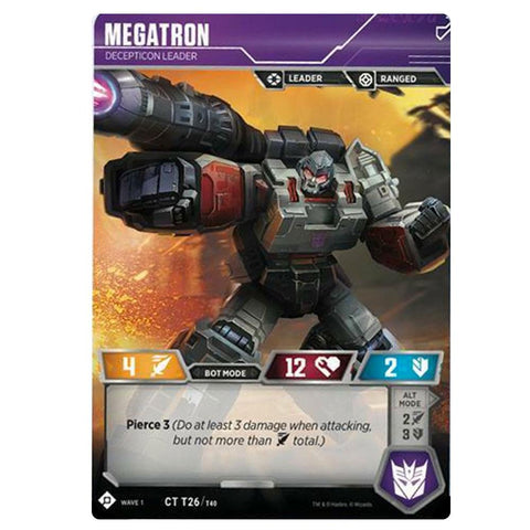 Transformers TCG Card Game Megatron Decepticon Leader Front Robot Mode