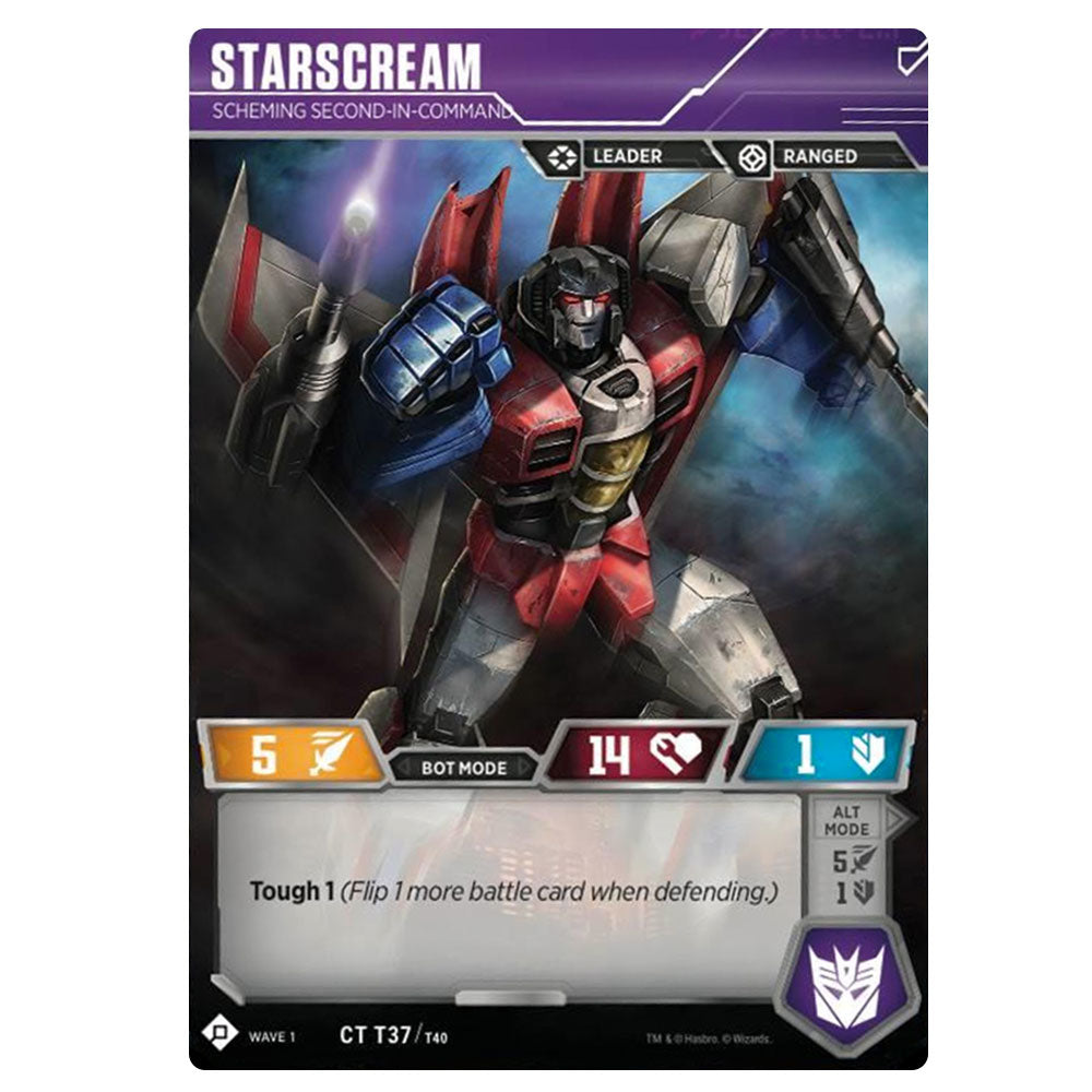 Transformers TCG Starscream Scheming Second-In-Command - Character Car   Collecticon Toys