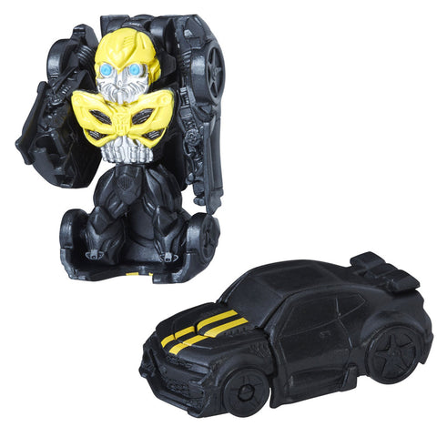 Transformers Tiny Turbo Changers The Last Knight Series I Knight Strike Bumblebee BLack Bumblebee movie toy
