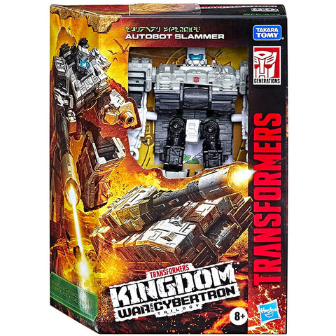 Transformers War for Cybertron Kingdom WFC-K33 autobot slammer weaponizer deluxe box package front
