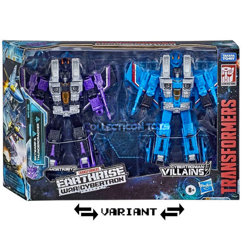 Transformers War for Cybertron WFC-E29 Voyager Seeker Thundercracker Skywarp Box Package variant Front