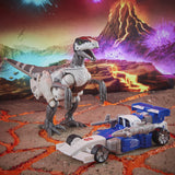 Transformers War for Cybertron Kingdom WFC-K40 Battle Across Time Collection Maximal Grimlock Deluxe Autobot Mirage amazon exclusive alt-mode toy dinosaur vehicle photo