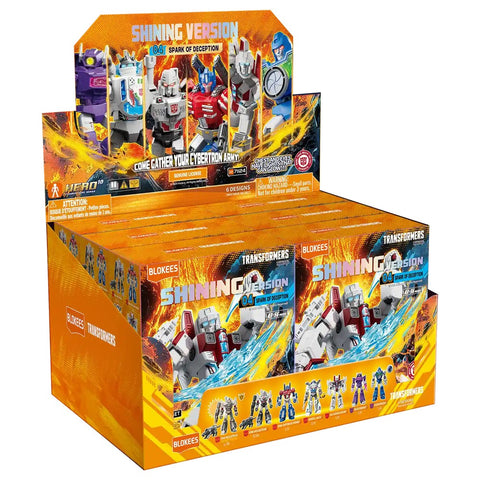 Blokees Transformers Shining Version 04 Spark of Deception sealed case of 6 package front render