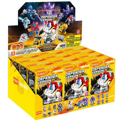 Blokees Transformers defender 05 Traitor to tyranny sealed box of 12 model kits front angle render