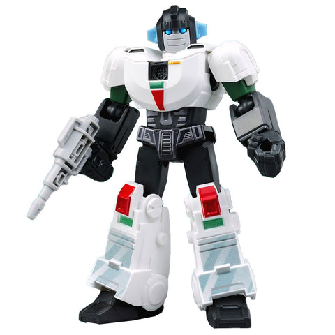 Blokees Transformers Series 5 TFone One Wheeljack  Cogless white robot action figure model kit