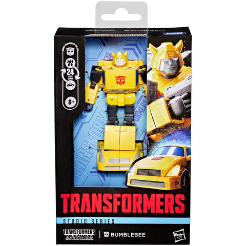 Hasbro transformers studio series devastation bumblebee deluxe usa box package front stock photo