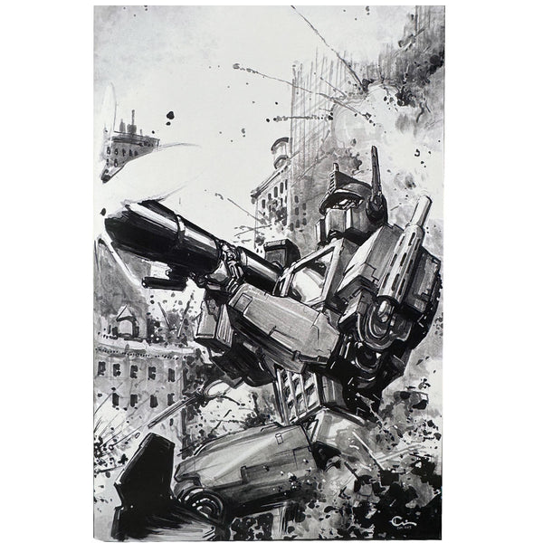 Transformers #1 (Seventh Run) Cover Clayton Crain (BW Virgin Variant) - Comic Book Transformers #1 (Seventh Run) Cover Clayton Crain (BW Virgin Variant) - Comic Book