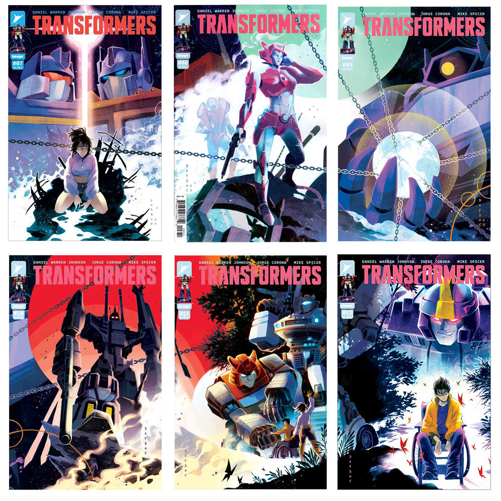 Transformers #7-12 Connecting Cover C 1:10 Darboe Variants - Six Comic Book Bundle Transformers #7-12 Connecting Cover C 1:10 Darboe Variants - Six Comic Book Bundle