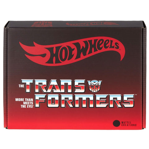 Mattel Creations Hot Wheels Transformers Optimus Prime box package front closed