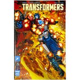 Skybound Image Comics Transformers 004 Second Printing Artist exclusive jonboy meyers wraparound cover modified battle damaged optimus prime comic front