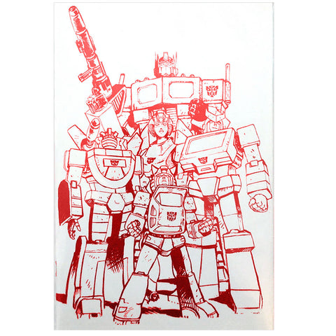 Transformers #1 Employee Gift Exclusive Cover (Red Foil Line Art Virgin Variant) - Comic Book