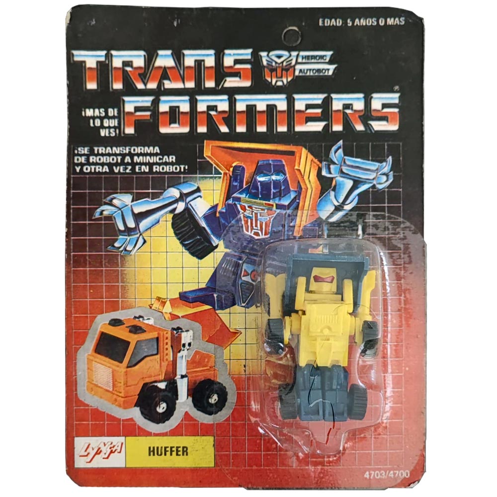 The Transformers Lynsa Huffer (Yellow / Blue) - G1 Minicar Peru (Unpunched) The Transformers Lynsa Huffer (Yellow / Blue) - G1 Minicar Peru (Unpunched)