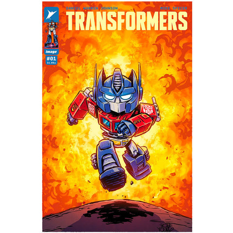 Image Skybound Transformers issue 01 scottie young exclusive optimus prime cover