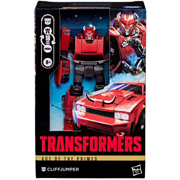 Transformers Age of the Primes Cliffjumper deluxe prime red robot