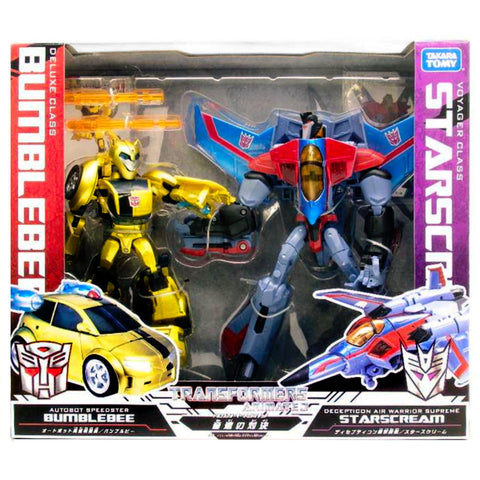Transformers Animated Japan Speed of Sound Showdown Bumblebee vs Starscream 2-Pack TakaraTomy box package front