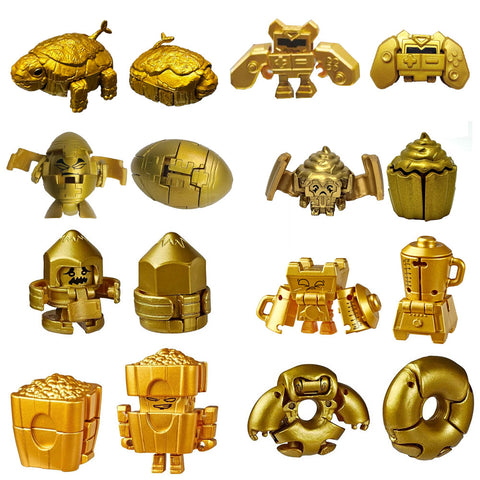 Transformers Botbots Series 4 Winner's Circle complete set of 8 gold robot toys