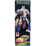 Transformers Bingo Sports Optimus Prime Deluxe TakaraTomy Japan TLK AOE corvette box package side