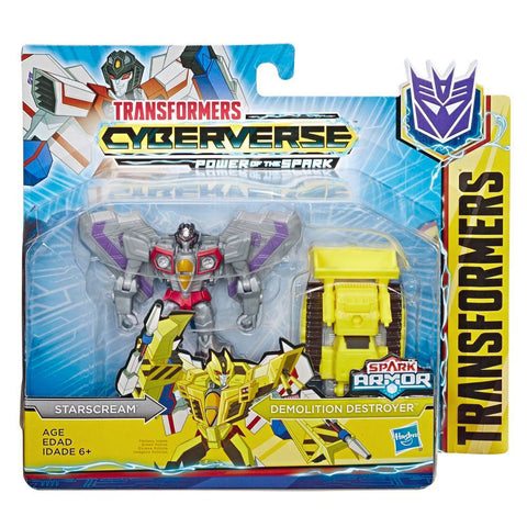 Transformers Cyberverse Power of the Spark Starscream Demolition Destroyer spark armor battler box package front