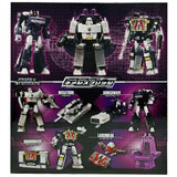 Transformers Dramatic Capture Series Nemesis Bridge 3-Pack Hasbro USA Soundwave Megatron Shockwave box package back