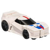 Transformers Earthspark Breakdown 1-step flip changer white race car vehicle toy