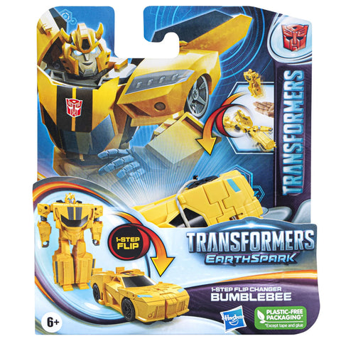 Transformers Earthspark Bumblebee 1-step flip changer hasbro usa box package front