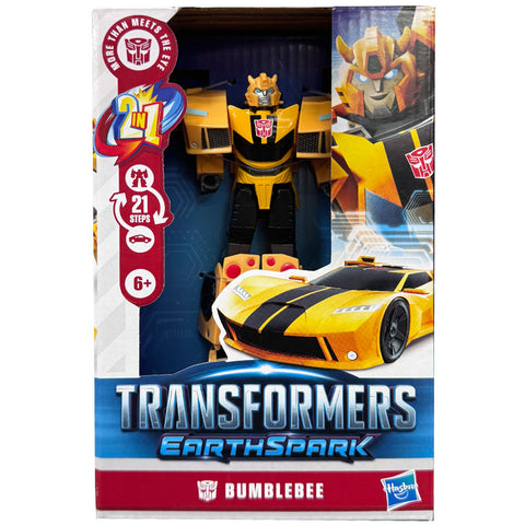 Transformers Earthspark Bumblebee Deluxe hasbro usa white box package front photo