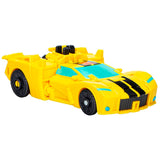 Transformers Earthspark Bumblebee Warrior yellow race car toy