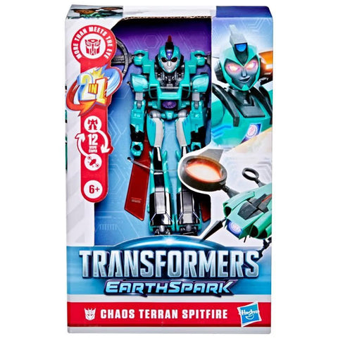 Transformers Earthspark Chaos Terran Spitfire deluxe hasbro usa box package front