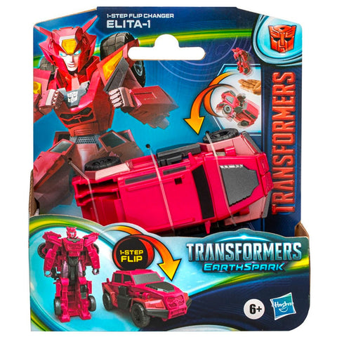 Transformers Earthspark Elita-1 1-step flip changer box package front
