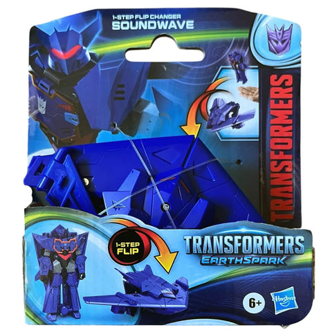 Transformers Earthspark Soundwave 1-step flip changer hasbro usa closed hangtag rigid box package front photo