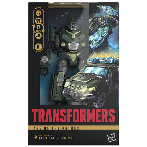 Transformers Generations age of the primes the thirteen alchemist prime deluxe hasbro usa box package front render