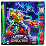 Transformers Generations Legacy Evolution Armada Universe Powerlinx Hot Shot & Minicon Joly Hasbro Pulsecon2023 exclusive box package front