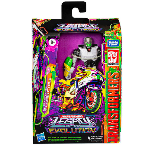 Transformers Generations Legacy Evolution Toxitron Collection G2 Universe Laser Cycle deluxe Walmart Exclusive unreleased white jazz motorcycle box package front