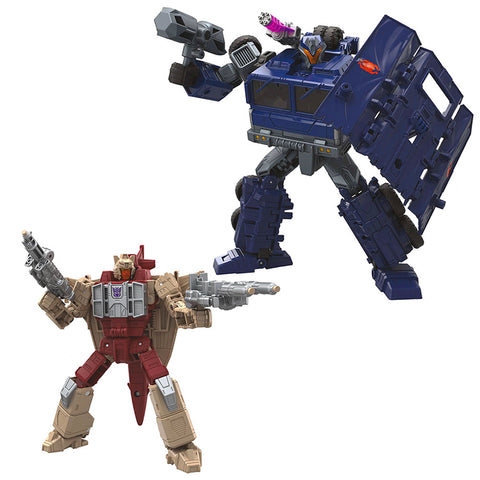 Transformers Generations Legacy United Doom 'N Destruction Collection Mayhem Attack Squad 2-Pack Windsweeper Prime Universe Breakdown Amazon exclusive robot action figures render