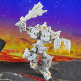 Transformers Generations legacy united infernac universe nucleous deluxe white rock robot action figure toy accessories photo jump