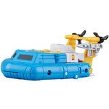 Transformers Generations Retro G1 Autobot Seaspray deluxe hasbro usa walmart exclusive blue yellow hovercraft vehicle toy side
