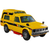 Transformers Masterpiece MP56+ Rigoras yellow diaclone trailbreaker hoist hasbro usa yellow toyota hilux vehicle toy front