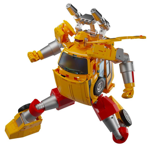 Transformers Masterpiece MP56+ Rigoras yellow diaclone trailbreaker hoist hasbro usa yellow robot action figure toy crouch