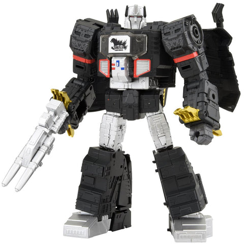 Transformers Megatron Type Godzilla Leader Synergenex TakaraTomy Japan black robot action figure toy accessories front angle