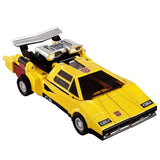 Transformers missing link C-05 Sunstreaker hasbro usa yellow lamborghini countach race car toy